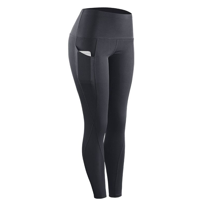 Dames Compressie Skinny Fitness-legging Dames Stretch Sportkleding Casual legging Broek met zak