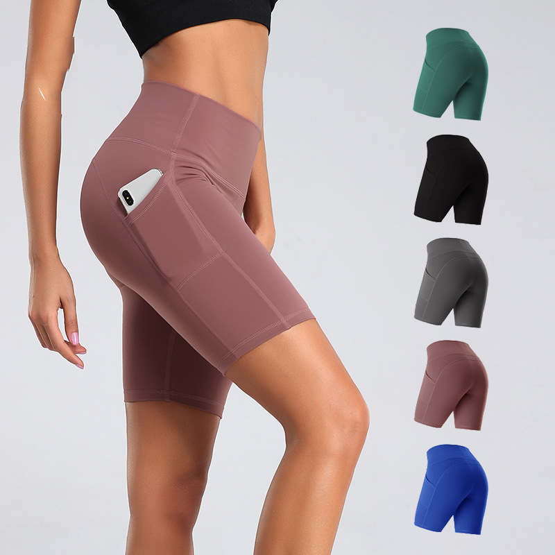 Hoge taille Fitness Gym Workout-legging met zakken Atletische yogabroek Slanke heupen Hijsbroek